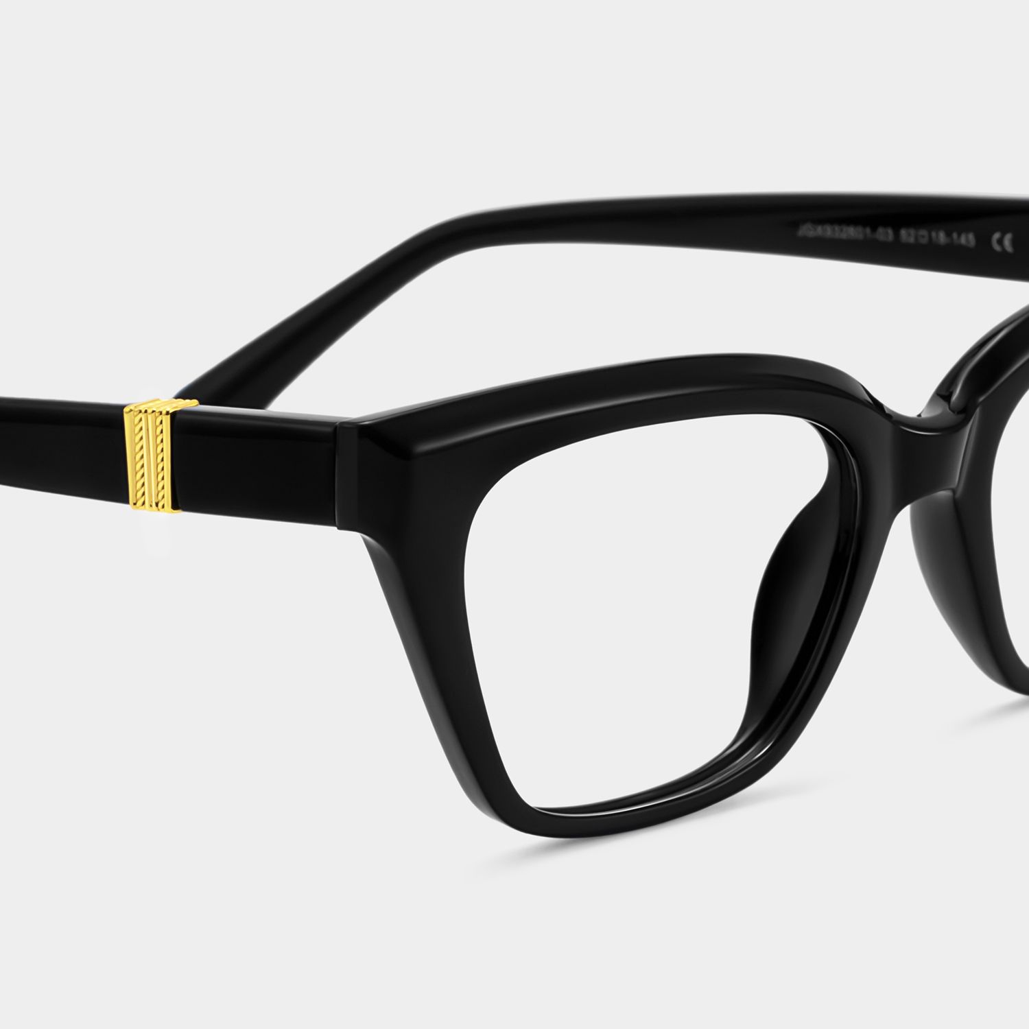 Quincy Black Cat Eye Eyeglasses with Lightweight Material | ZEELOOL5