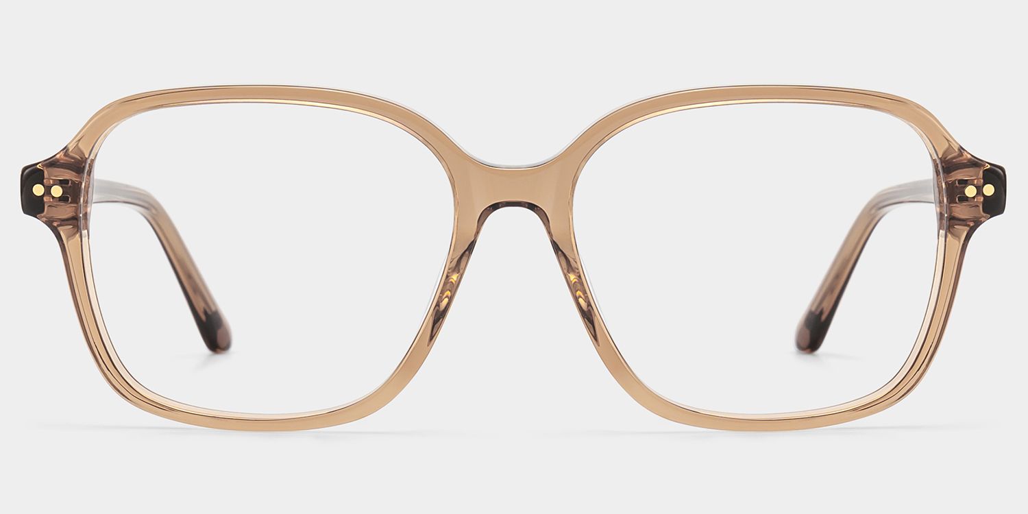Clementine Light Brown Square Glasses for Women | ZEELOOL1