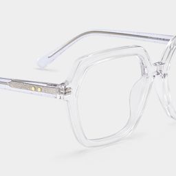 Devon Clear Geometric Glasses5
