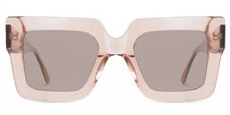 Brandon Beige Square Sunglasses0