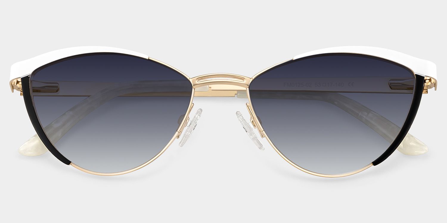 Sydney White Cat Eye Sunglasses to Frame Your Face | ZEELOOL1