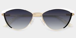 Sydney White Cat eye Sunglasses1
