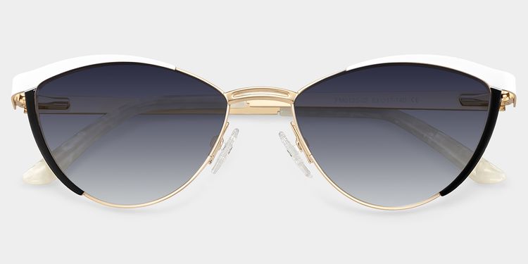 Sydney White Cat eye Sunglasses