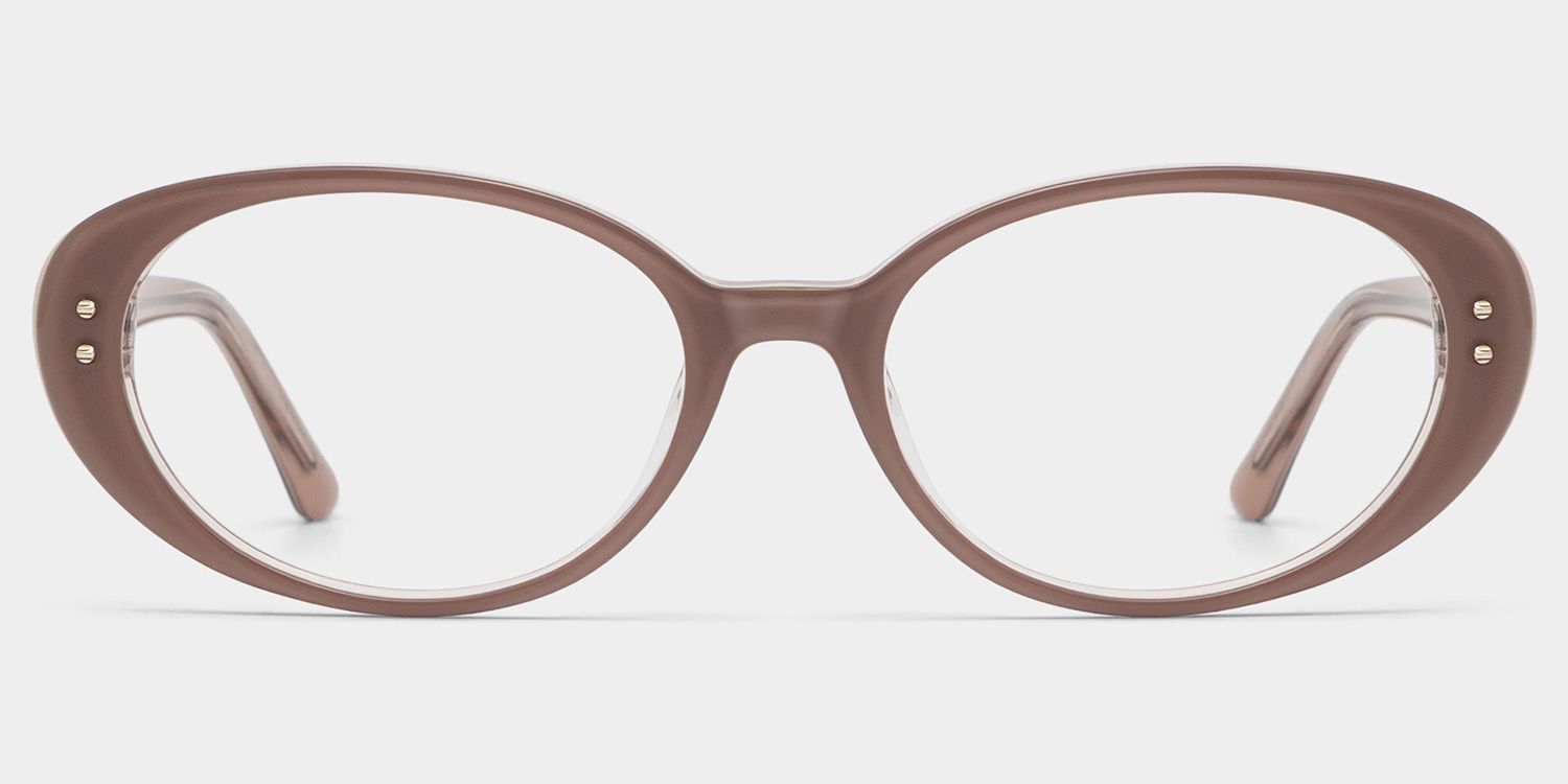 Lennon Brown Oval Glasses | 80s Retro Athleisure1