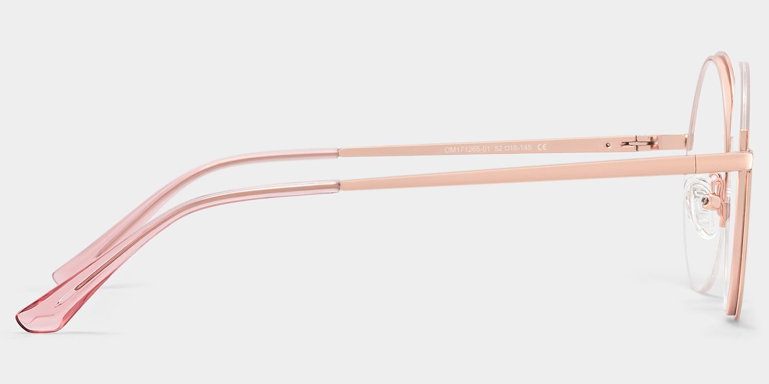 Flozif Round Pink Frame Glasses for Women | ZEELOOL3