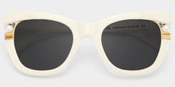 Pearl White Cat eye Sunglasses1