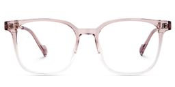Chloe Pink Clear Square Glasses1