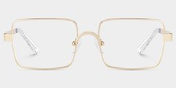 Gavin Gold Rectangle Glasses1