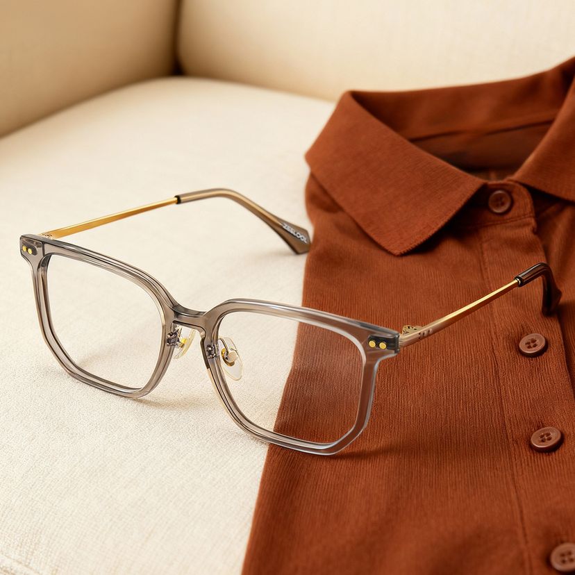 Eve Brown Rectangle Glasses