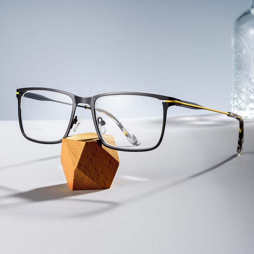 Roxana Black Rectangle Glasses