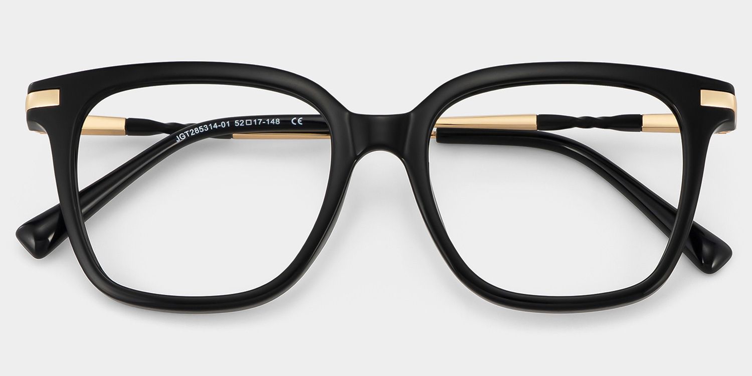 Jacqui Square Black-Frame Glasses for Women and Men | ZEELOOL1