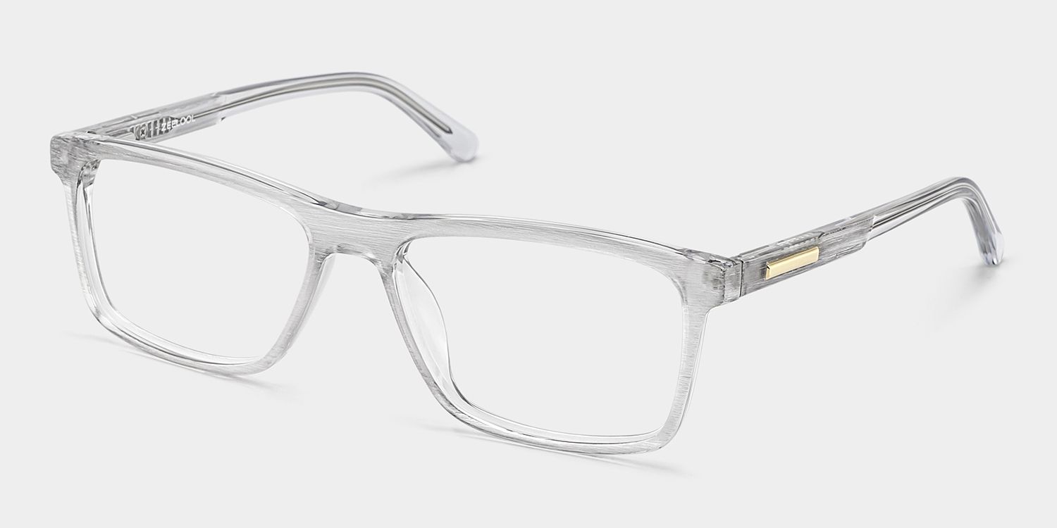 Daniel Gray Rectangle Acetate Frame Glasses for Men | ZEELOOL3
