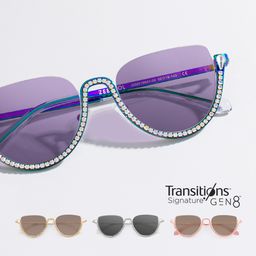 Sparkle Iridescent Cat eye Glasses1