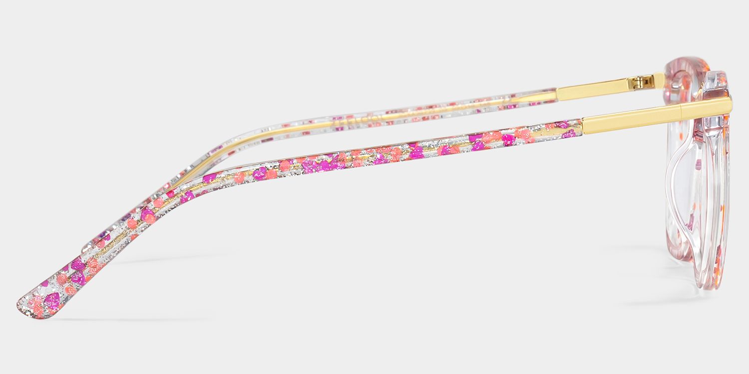 Eliot Rectangle Eyewear with Pink3