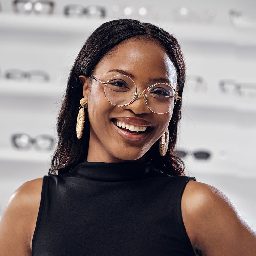 Flozif Rainbow Round Glasses