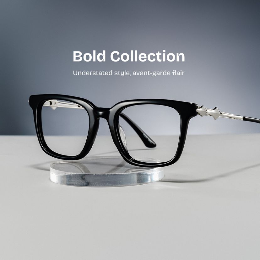 Reese Black Square Glasses