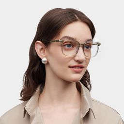 Zoe Green Square Glasses1
