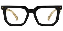 Shontay Black Square Glasses1