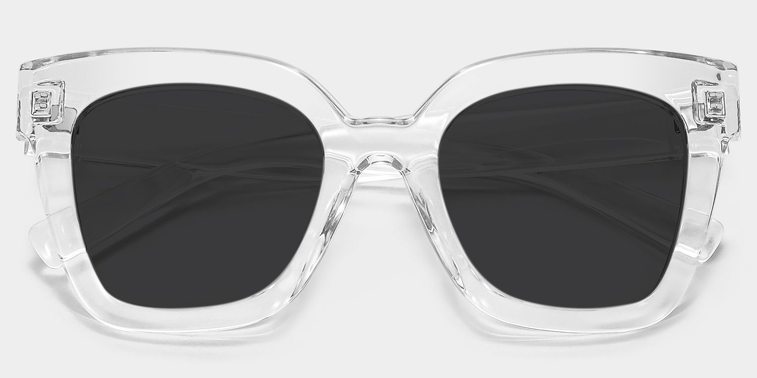 Malcolm Clear Square Polarized Sunglasses for Driving | ZEELOOL1
