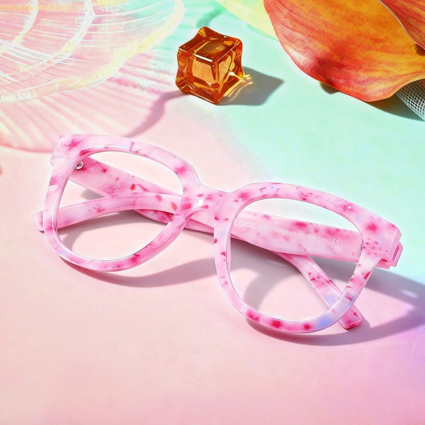 Harrell Pink Square Glasses