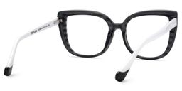 Fenn Black White Cat eye Glasses5