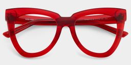 Yaser Red Cat eye Glasses2
