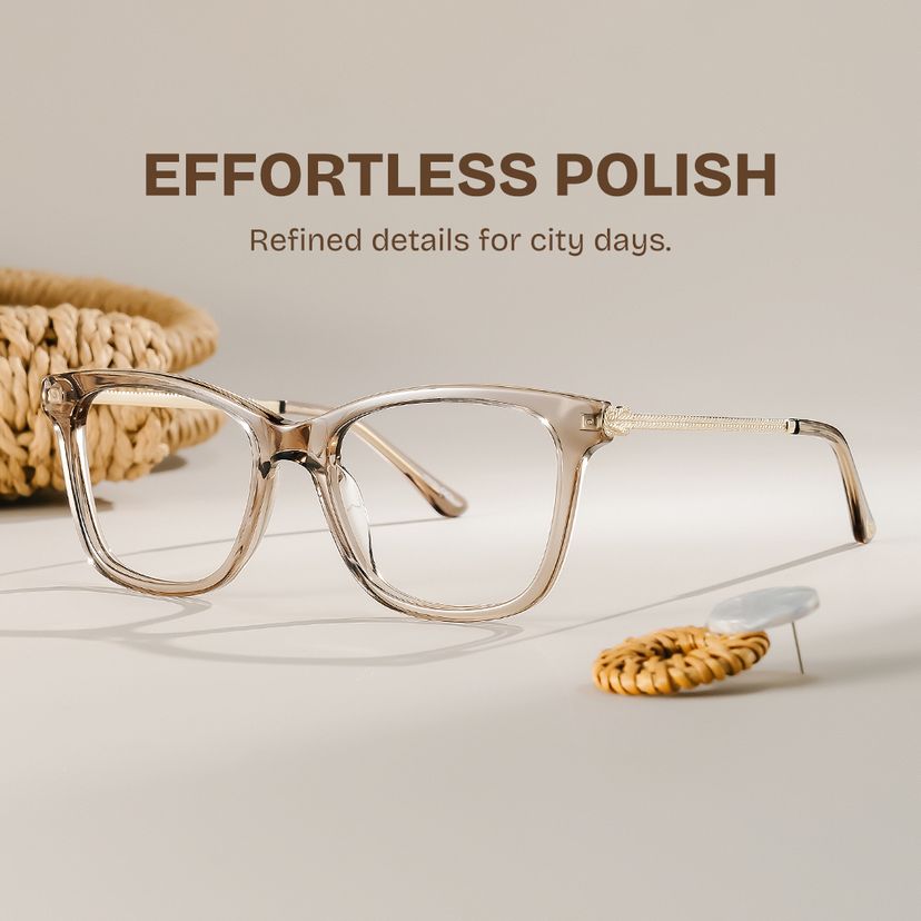 Vibert Brown Rectangle Glasses