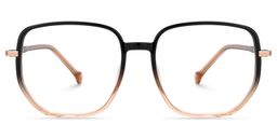 Joana Black Beige Geometric Glasses1