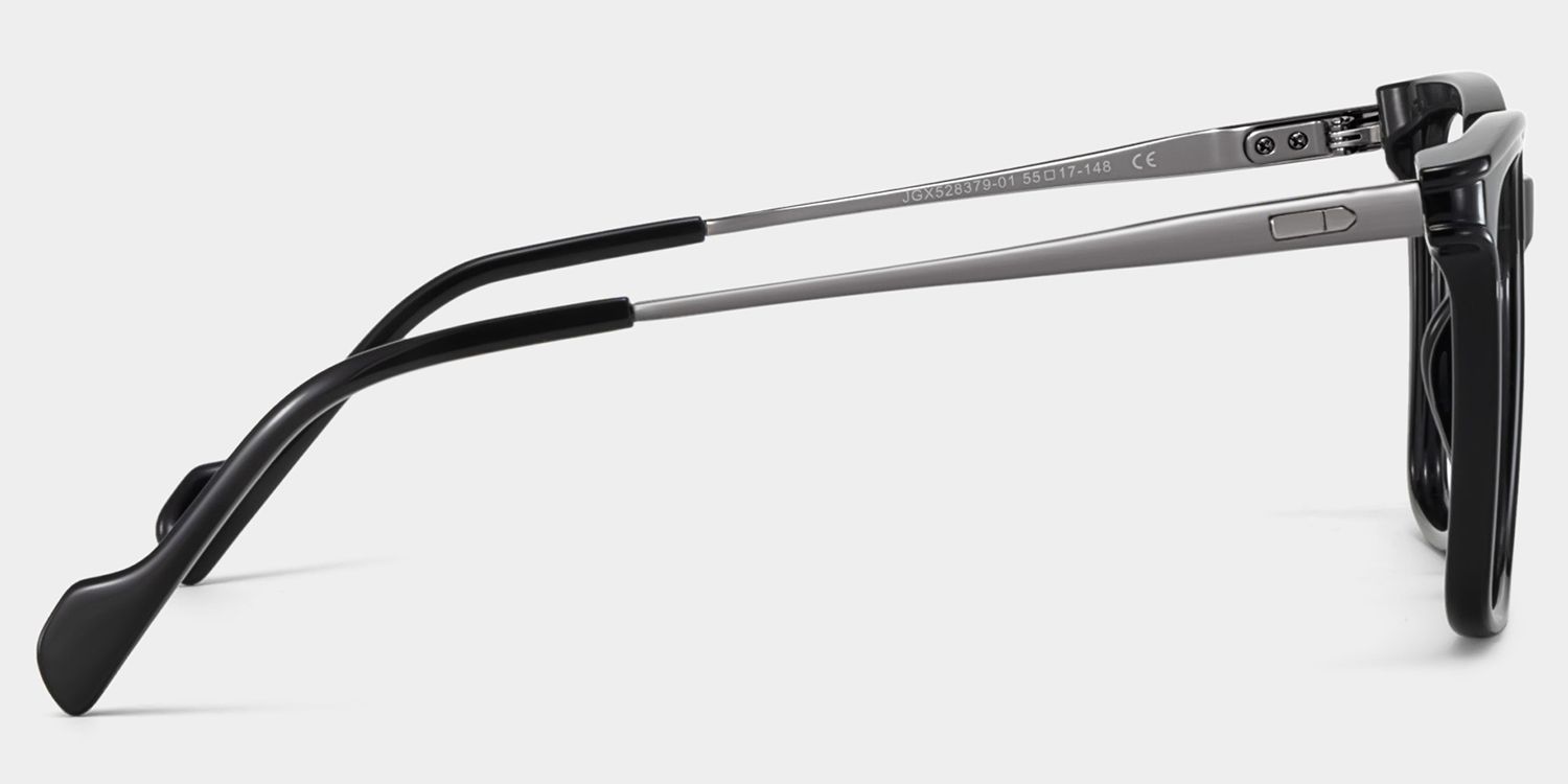 Zeyna Black Square Polarized Sunglasses for Driving | ZEELOOL3