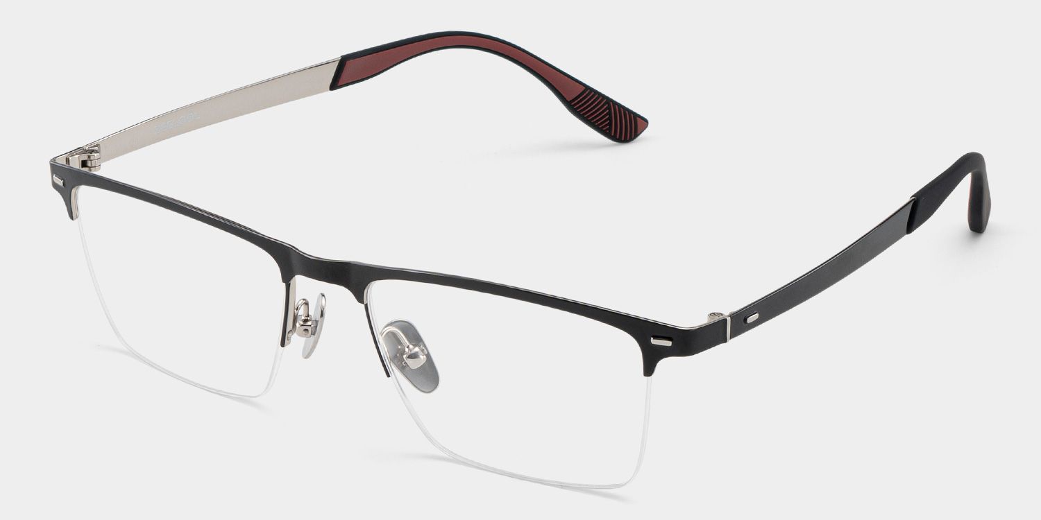 Browline Black Eyeglasses- Brock Titanium Frame Glasses5