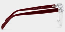 Scarlett Clear Red Square Glasses4