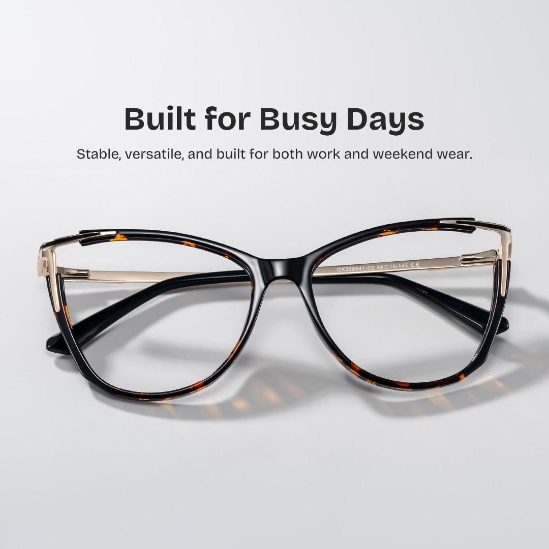 Yomary Cateye Tortoise Thin Frame Glasses | Zeelool0