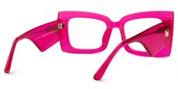 Mitia Neon-Pink Rectangle Glasses3