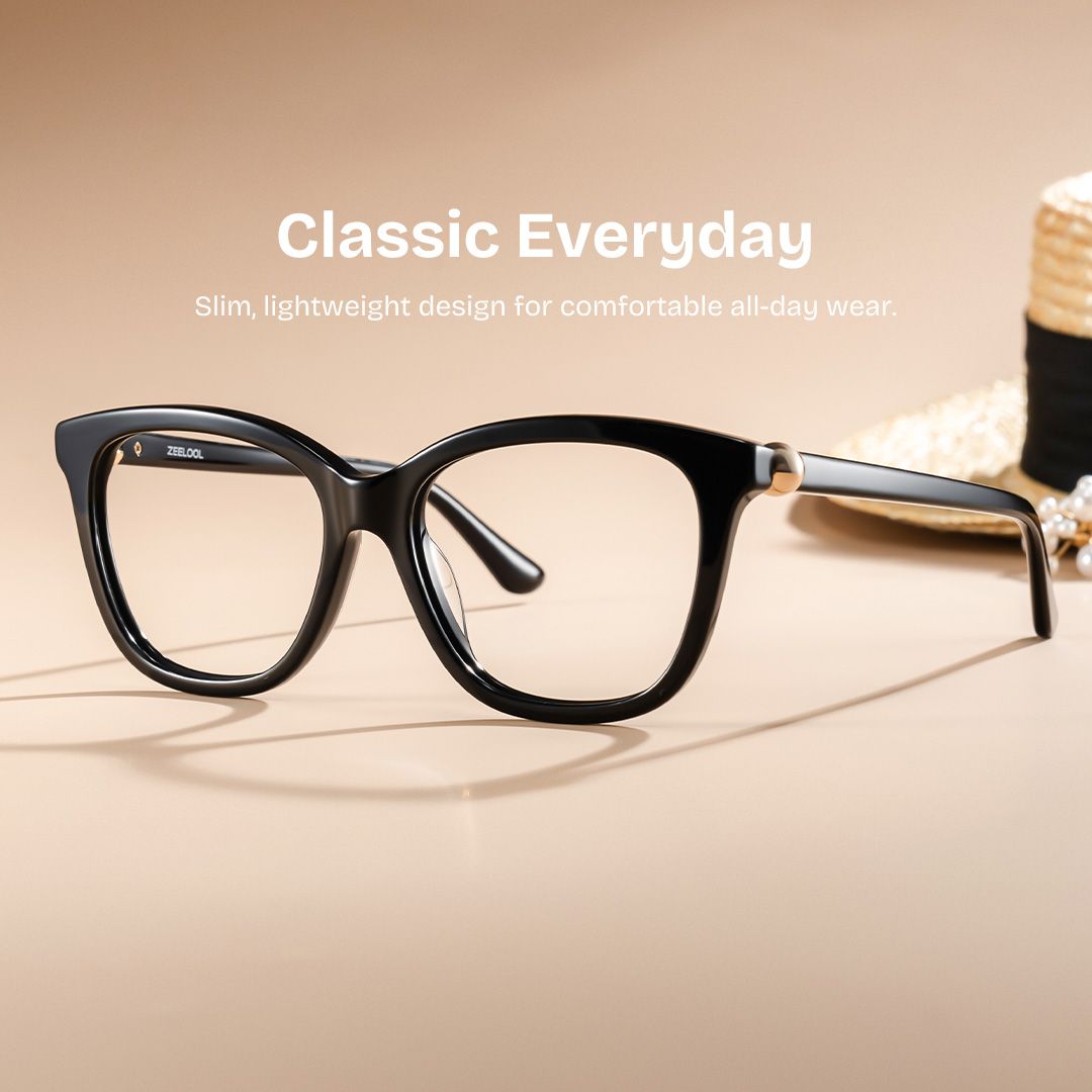 Buy Black Square Isabella Frame Glasses Online | ZEELOOL1