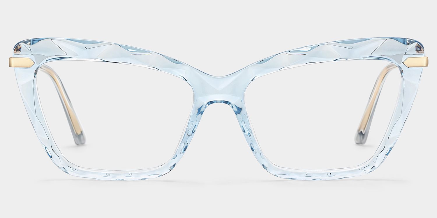 Juliet Cateye Light Blue Eyeglasses and Translucent Frame0