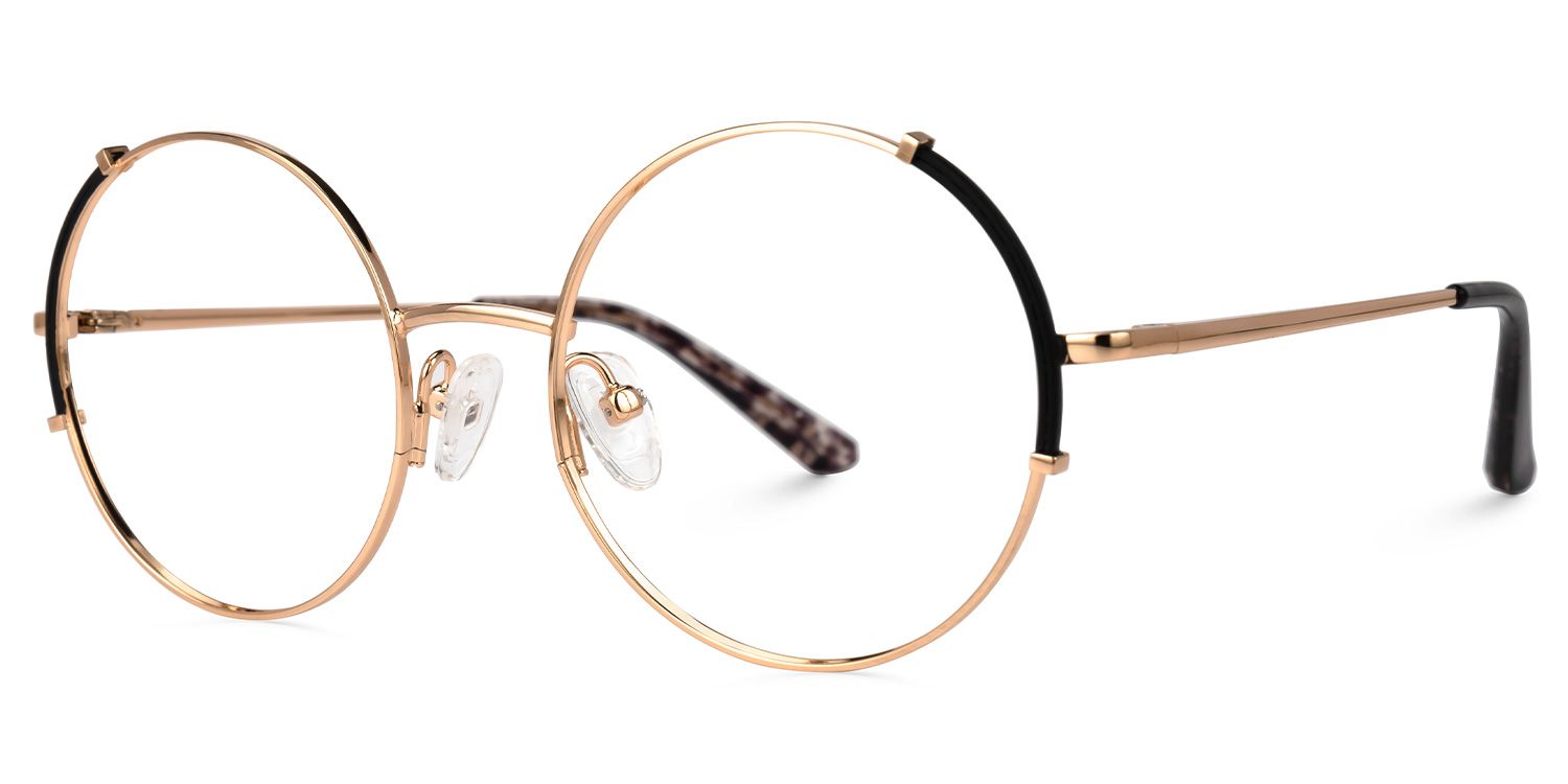 Rindy Round Black Glasses1