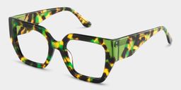Viva Green Tortoise Square Glasses3