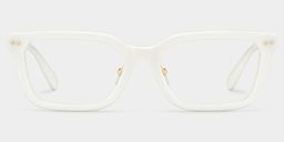 Remy White Rectangle Glasses1