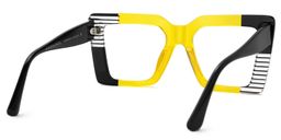 Shamika Yellow Rectangle Glasses3