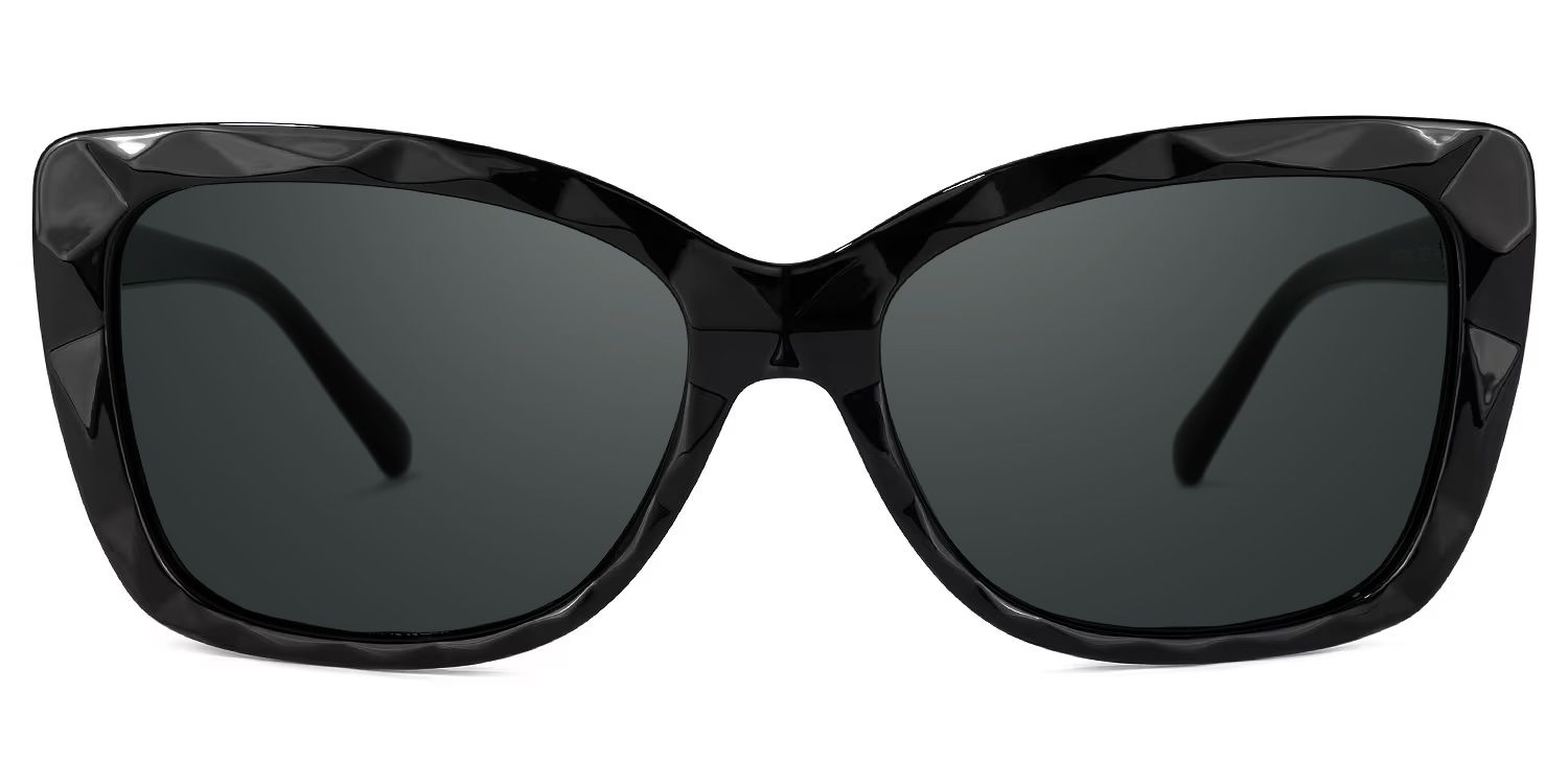 Wendell Plastic Black Cat Eye Frame Sunglasses | ZEELOOL0