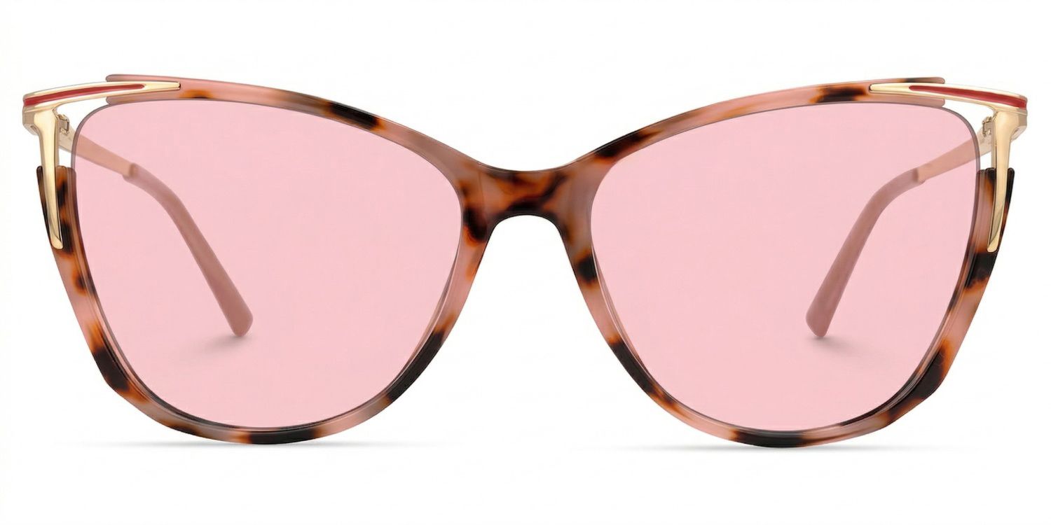 Yomary Cat Eye Pink-Tortoise Prescription Sunglasses | ZEELOOL0
