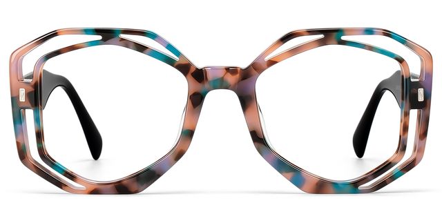 Bobbie Pink-Tortoise Oval Glasses