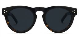 Malloy Tortoise Round Sunglasses0