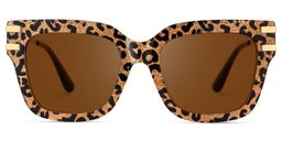 Lidia Leopard Square Sunglasses0