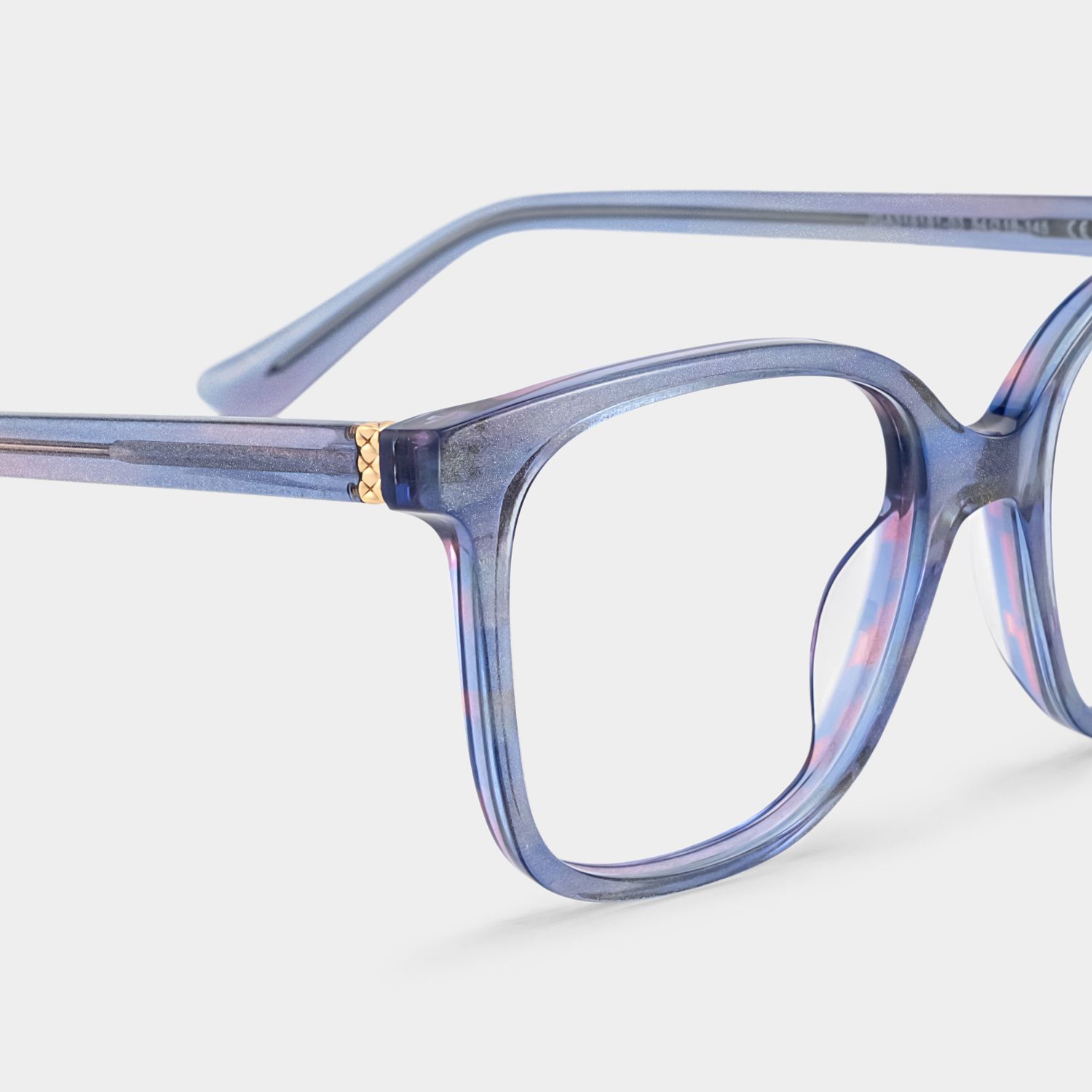 Caroline Blue Square Clear Glasses Frame | ZEELOOL5