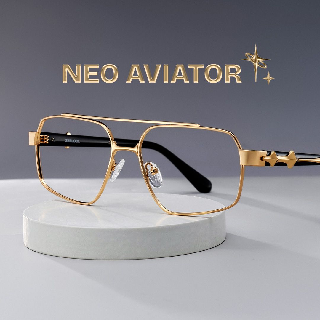 Sterling Eyeglasses in Aviator Gold Frame | ZEELOOL0