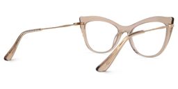 Indira Beige Cat eye Glasses3