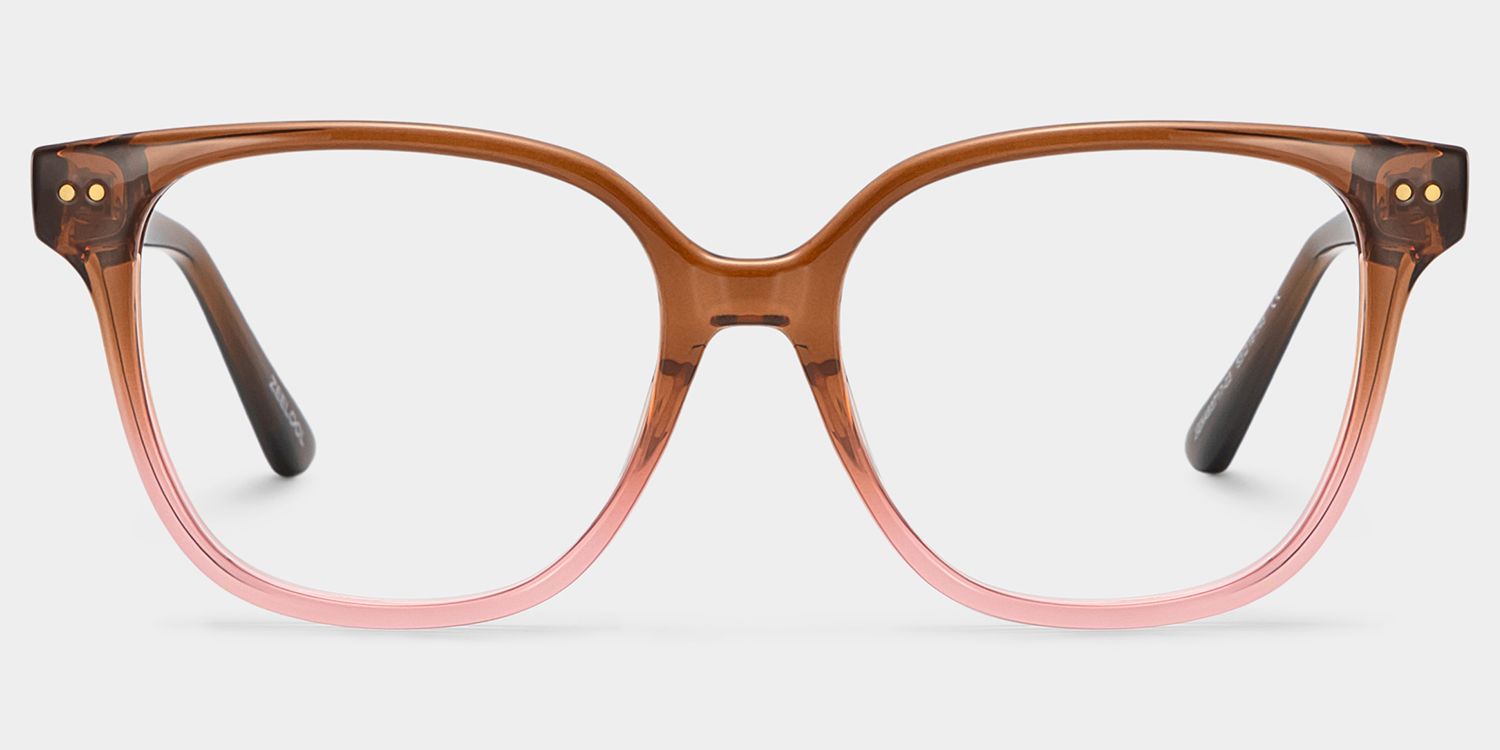 Clara Amber Cat Eye Two-tone Frame Glasses for Women | ZEELOOL1