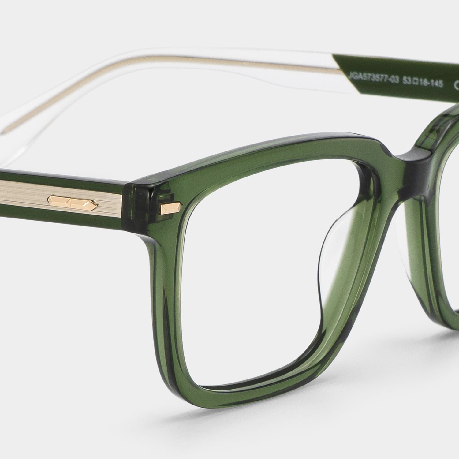 George Olive Green Rectangle Glasses for Men | ZEELOOL5