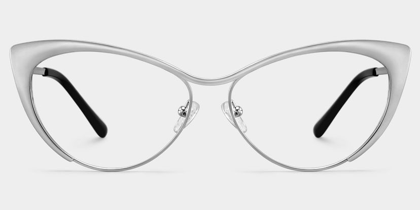 Ellen Silver Cat eye Glasses